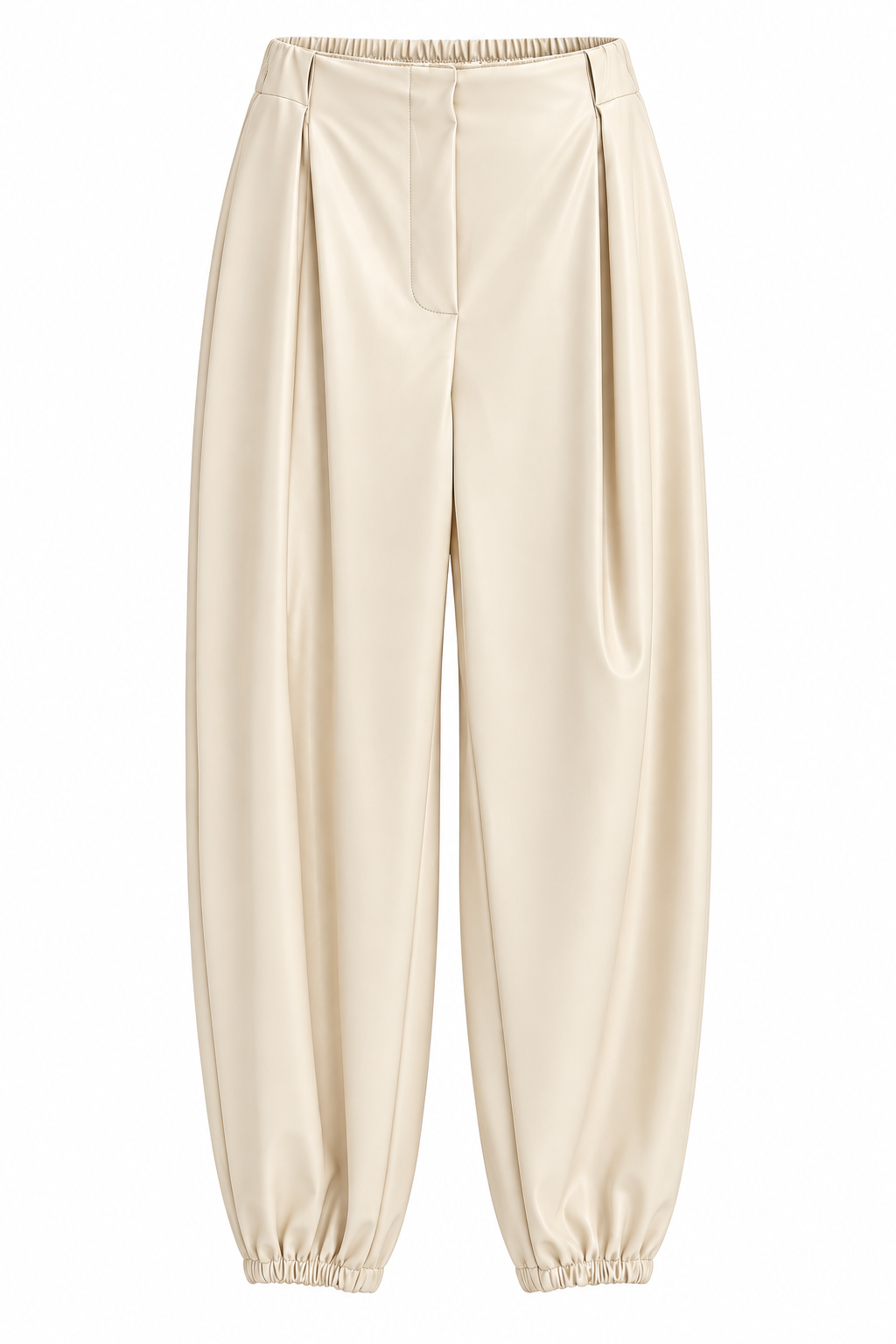 Pantalón Balloon Leather beis
