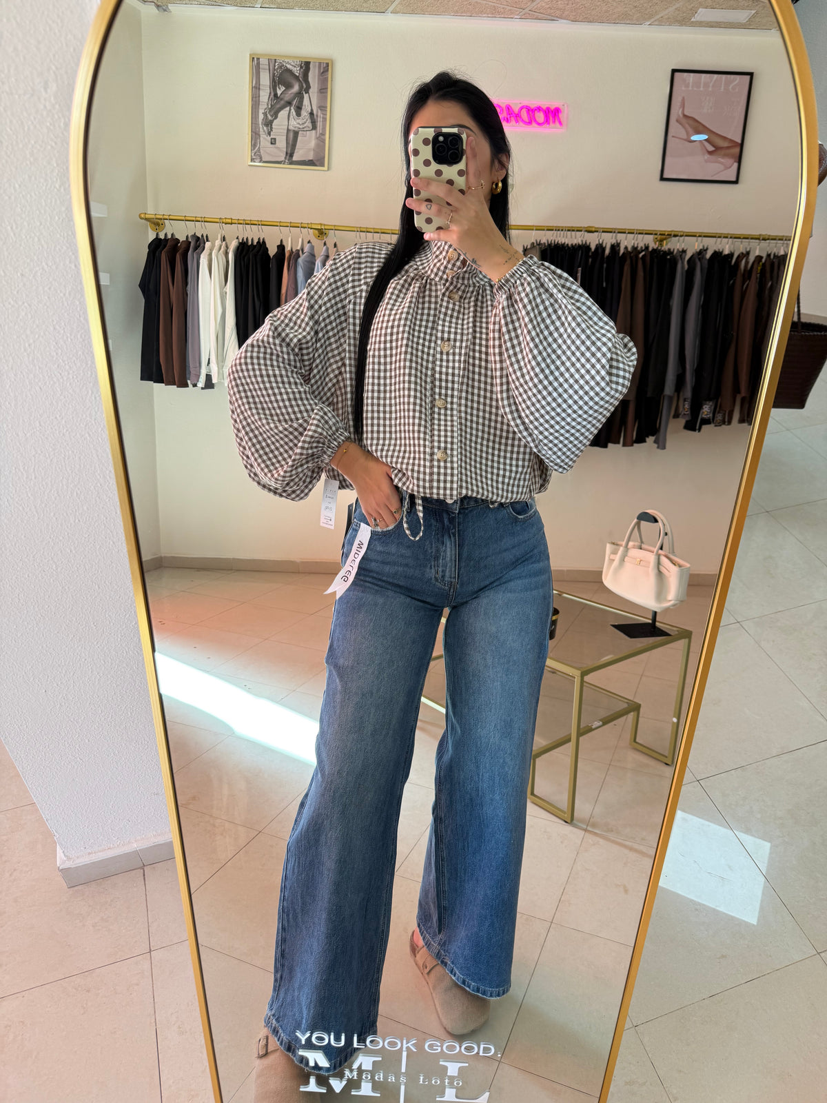 Pantalón vaquero demin palazzo