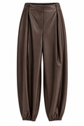 Pantalón Balloon Leather Chocolate