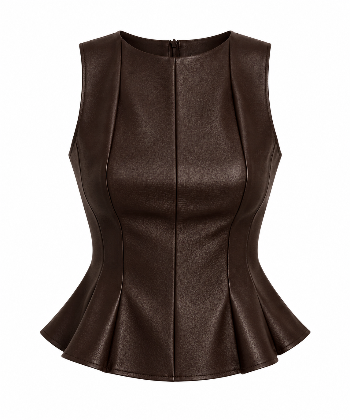 Camiseta Polipiel volante chocolate