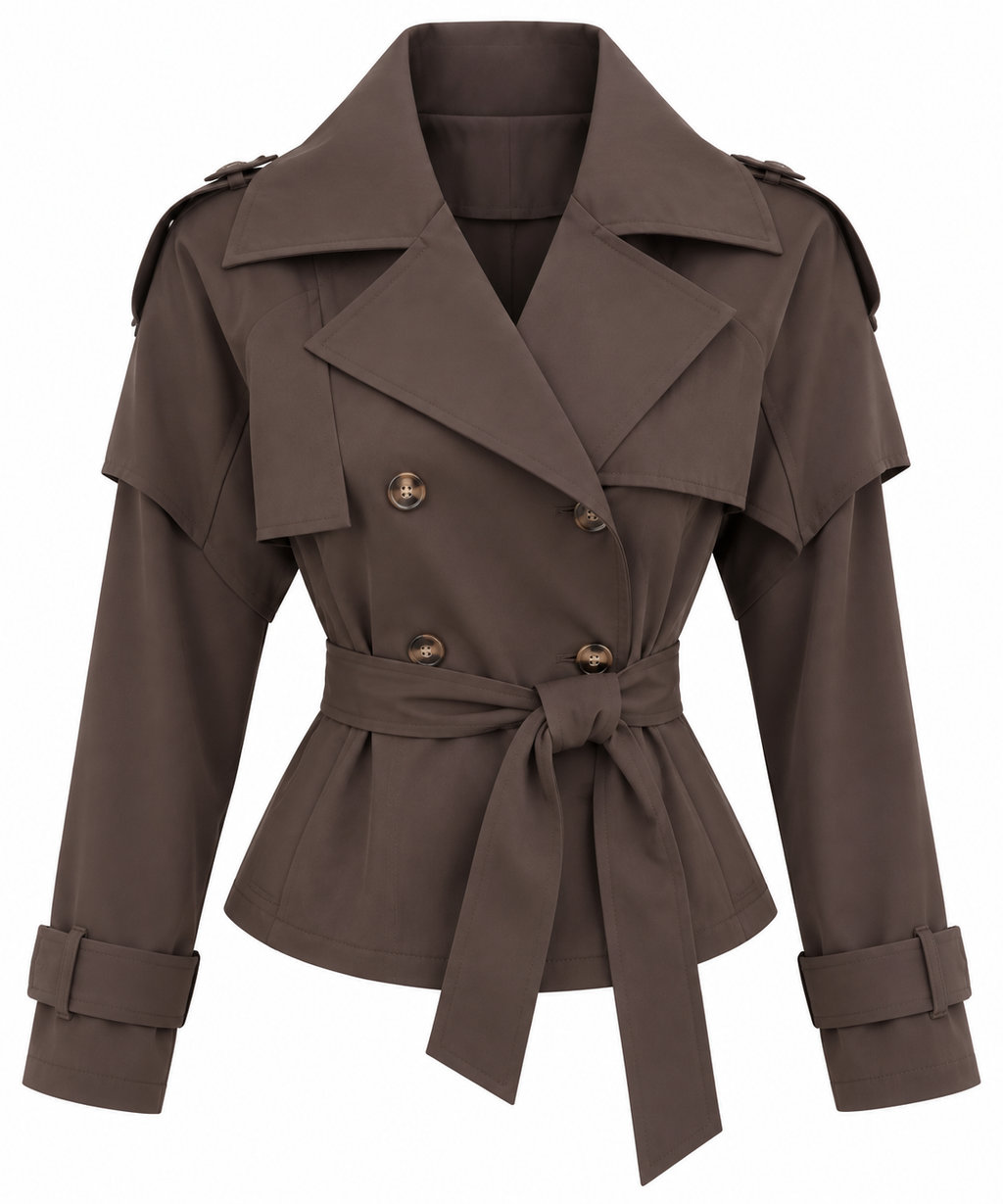 Gabardina basic chocolate