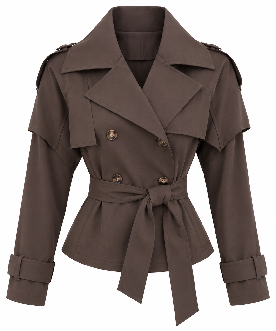 Gabardina basic chocolate