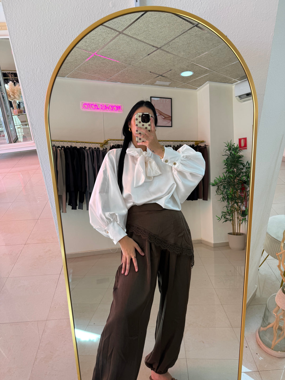Camisa lazada blanca