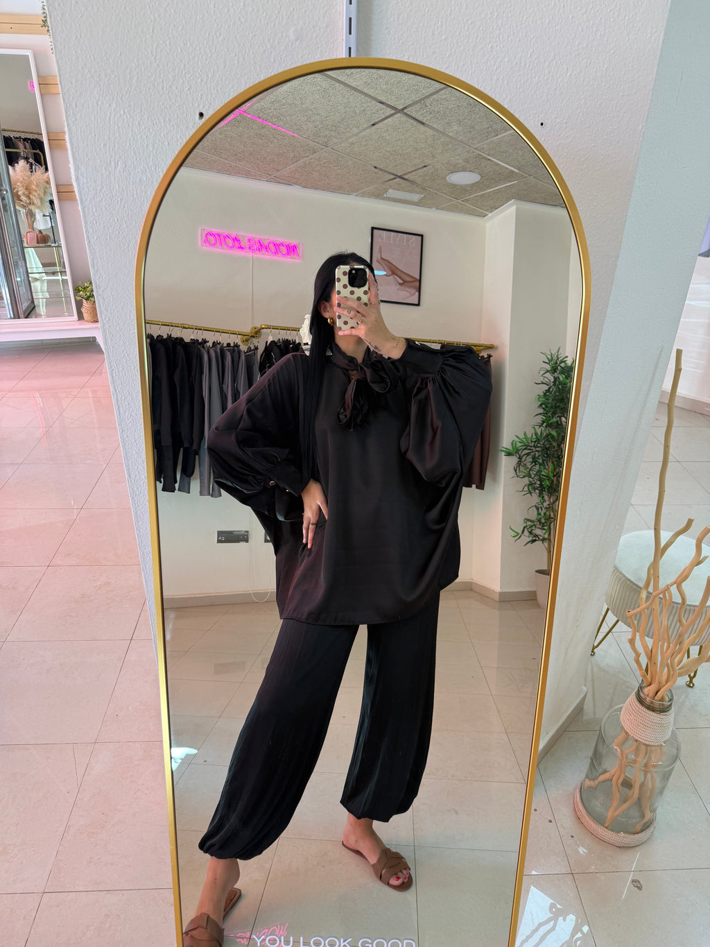 Camisa lazada negra