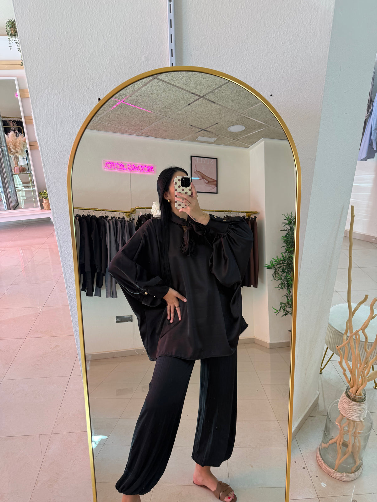 Camisa lazada negra