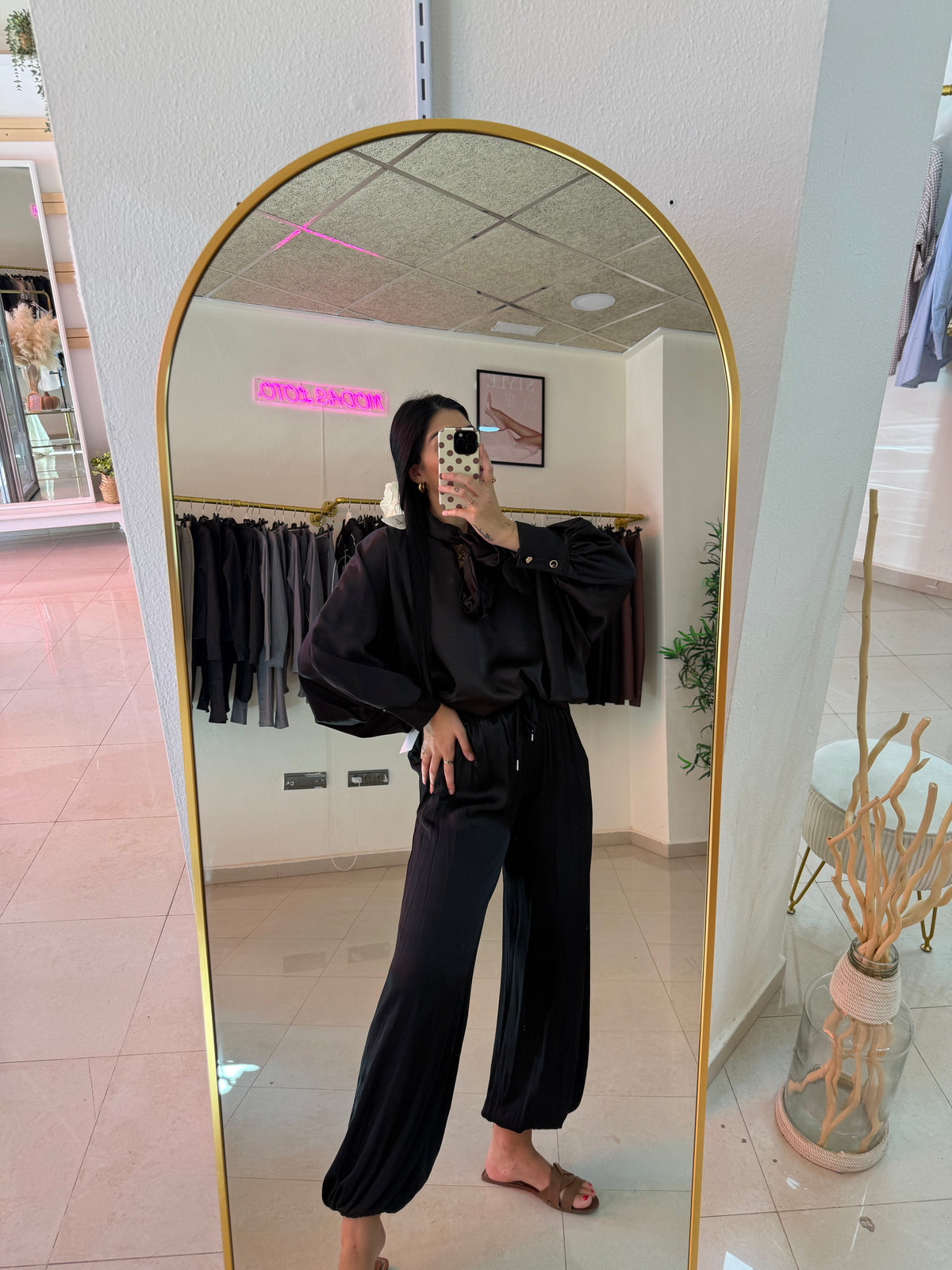 Camisa lazada negra